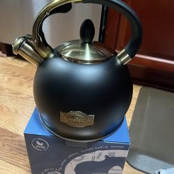 SUSTEAS Stove Top Whistling Tea Kettle-Surgical Stainless Steel Teakettle Teapot with Cool Touch Ergonomic Handle,1 Free Silicone Pinch Mitt Included,