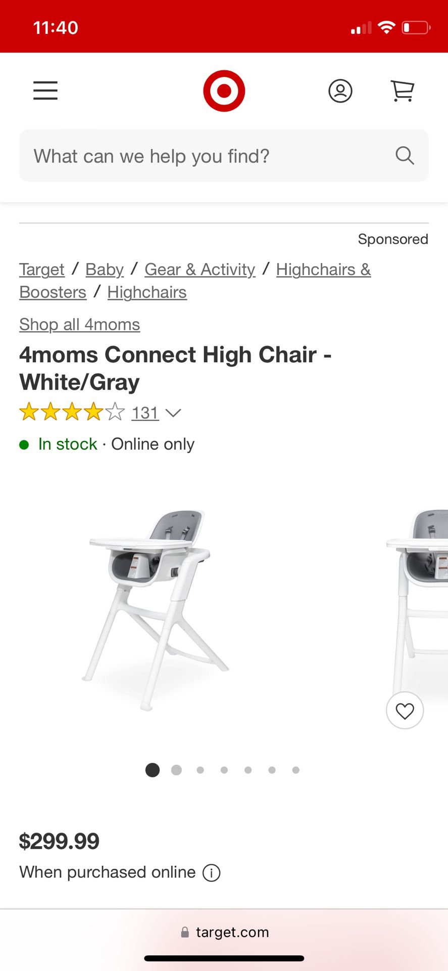 4moms high chair 
