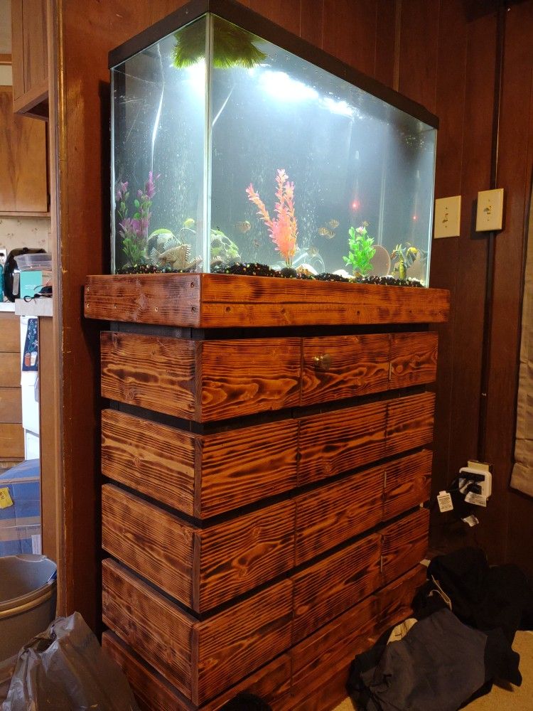 30 Gallon Aquarium With Beautiful Custom Stand