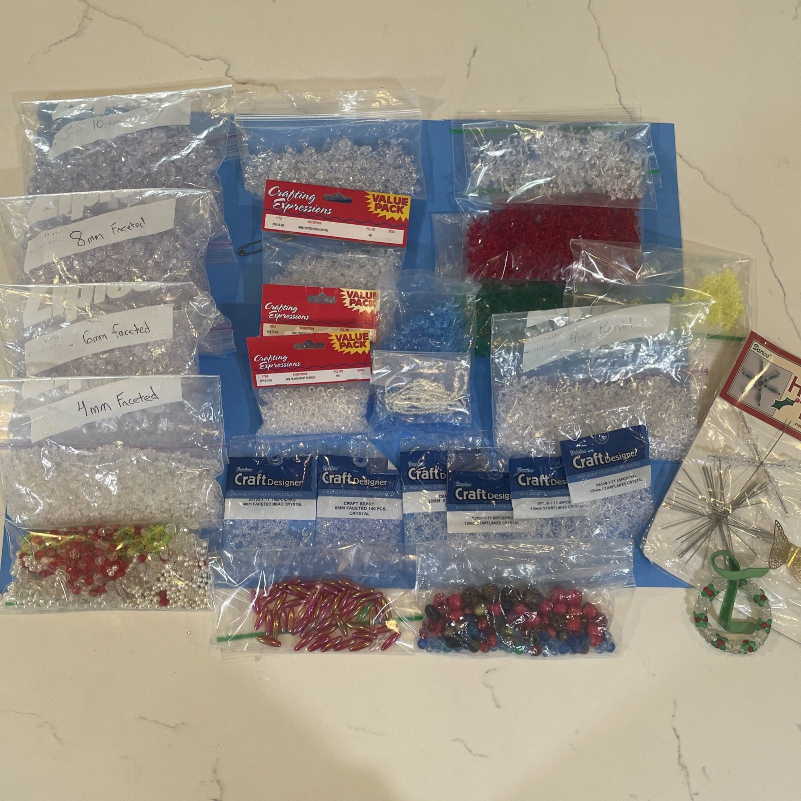 Huge Lot Of Vintage Beads And Instructions For Safety Pin Crafts Kitschy Craft
