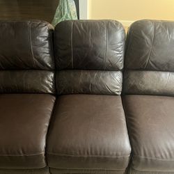 Leather Reclinable Sofa Set