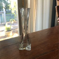 Europa Clear Glass Bud Vase 6 Inches Tall
