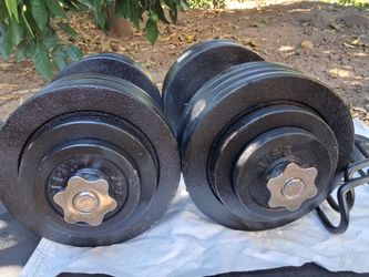 200lb 1" Adjustable Dumbell weight Set 100lb each handle
