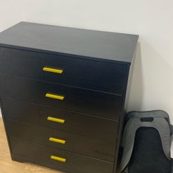 Black Wooden Dresser 