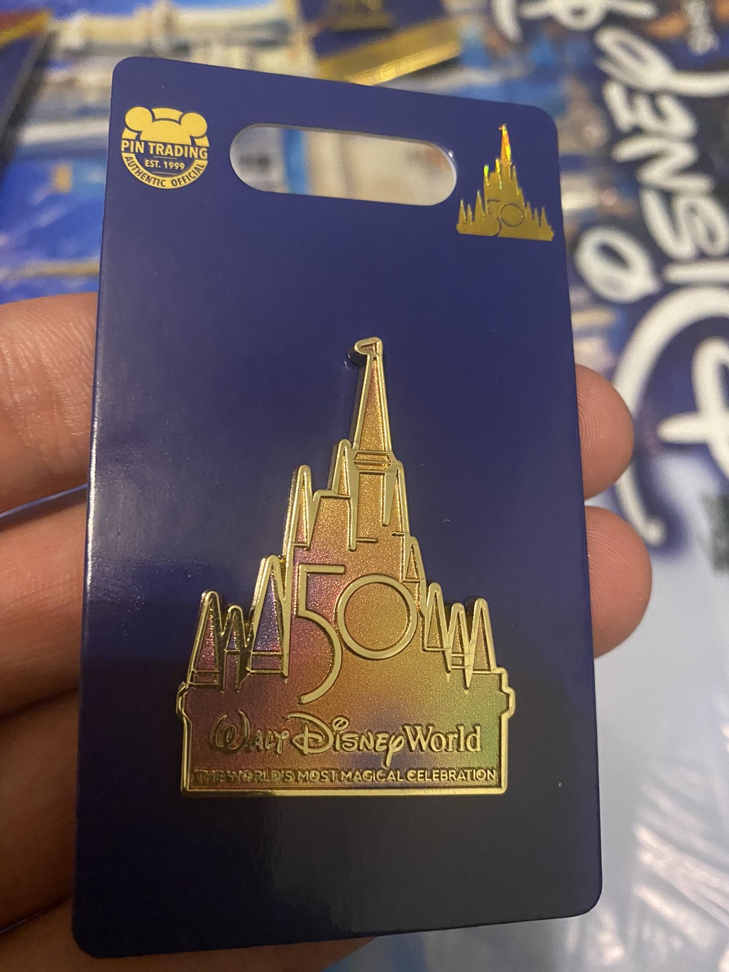 Disney World 50th Anniversary EARidescent Cinderella Castle Pin