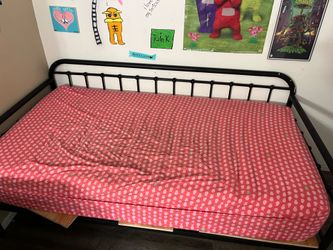 Black Metal Daybed Frame & mattress Twin Size
