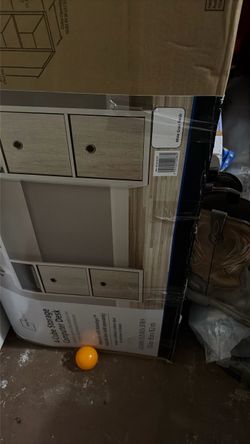 4 cube storage and computer desk