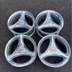 Super RARE Vintage PCW Panther TRI Spoke wheels 16x7.5 4 Lug 4x108