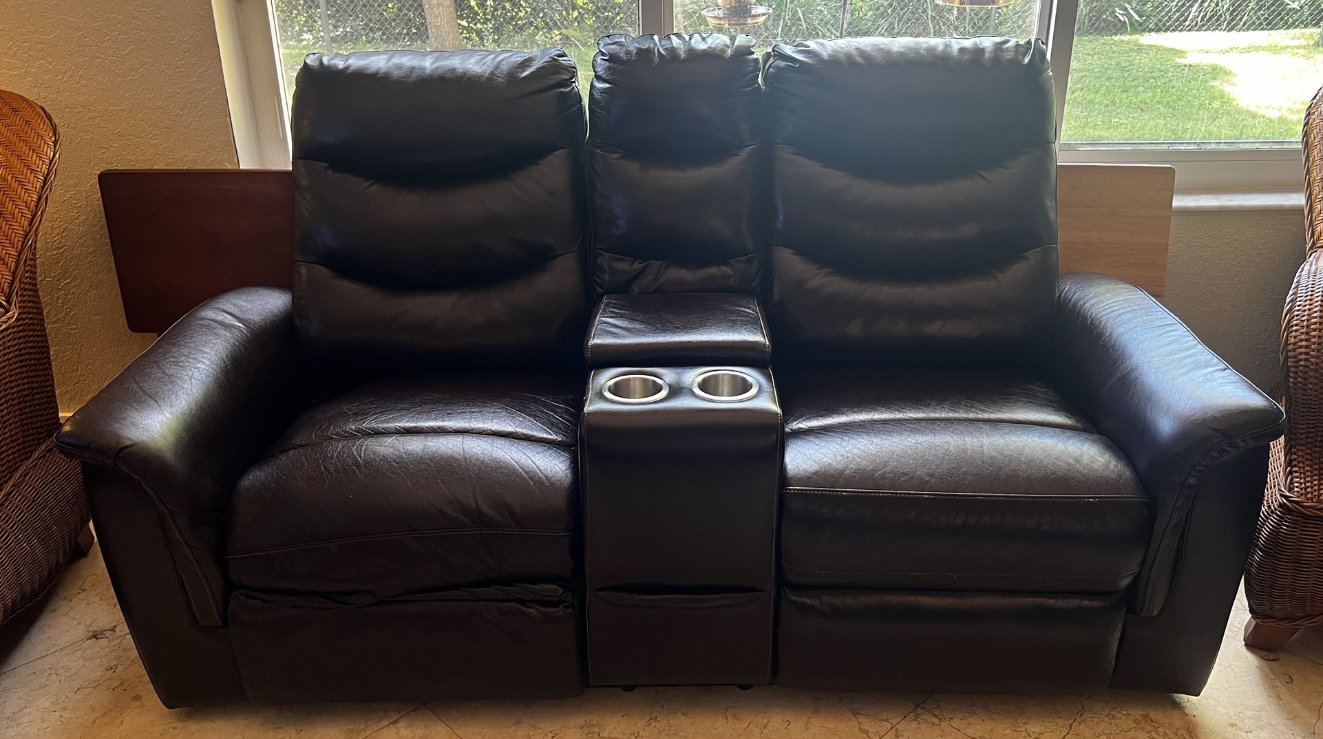 3 Piece Leather Sofa Reclining Set