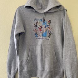 Disney 100 Years of Music and Wonder Zip Up Hoodie Jacket Size Small Color Gray
