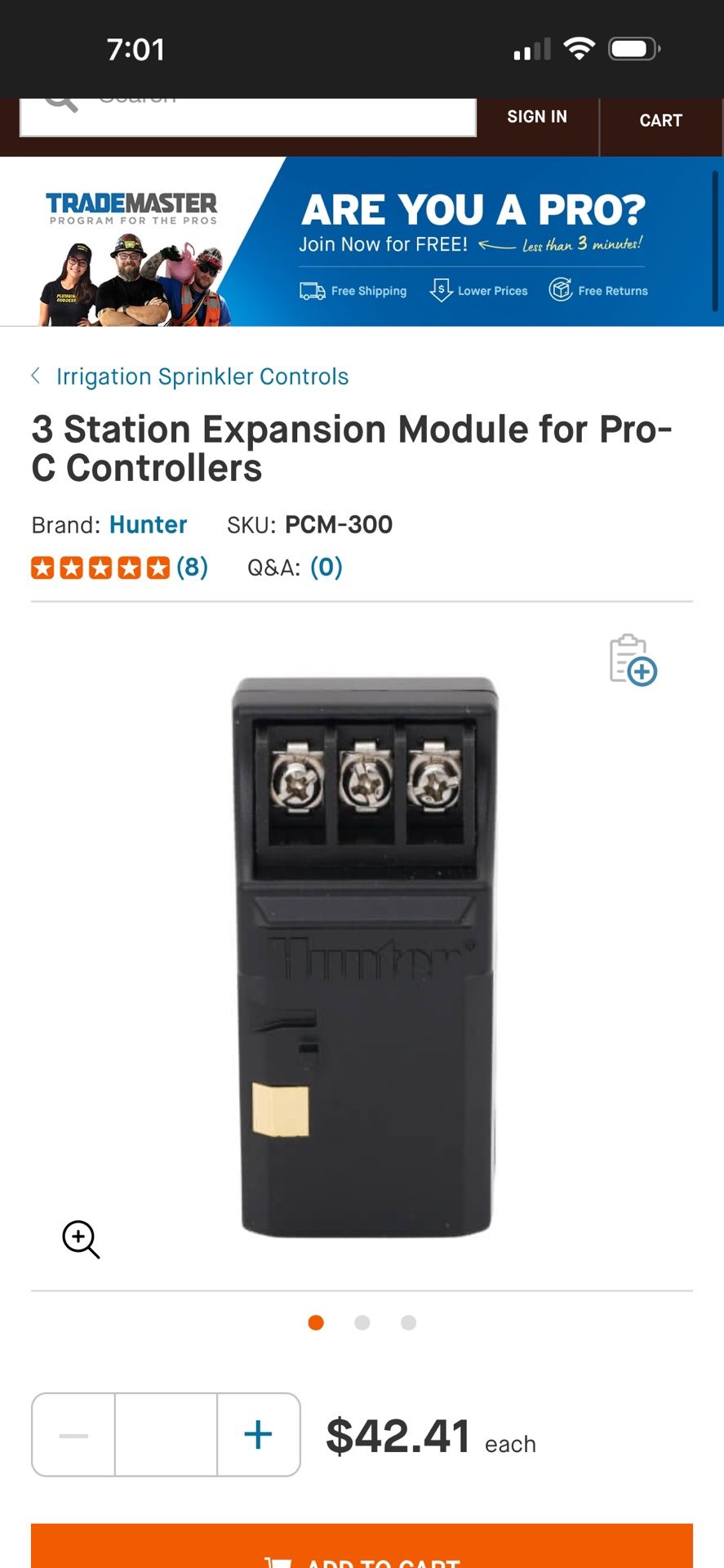 Hunter PCM 300 3 Station Expansion New 