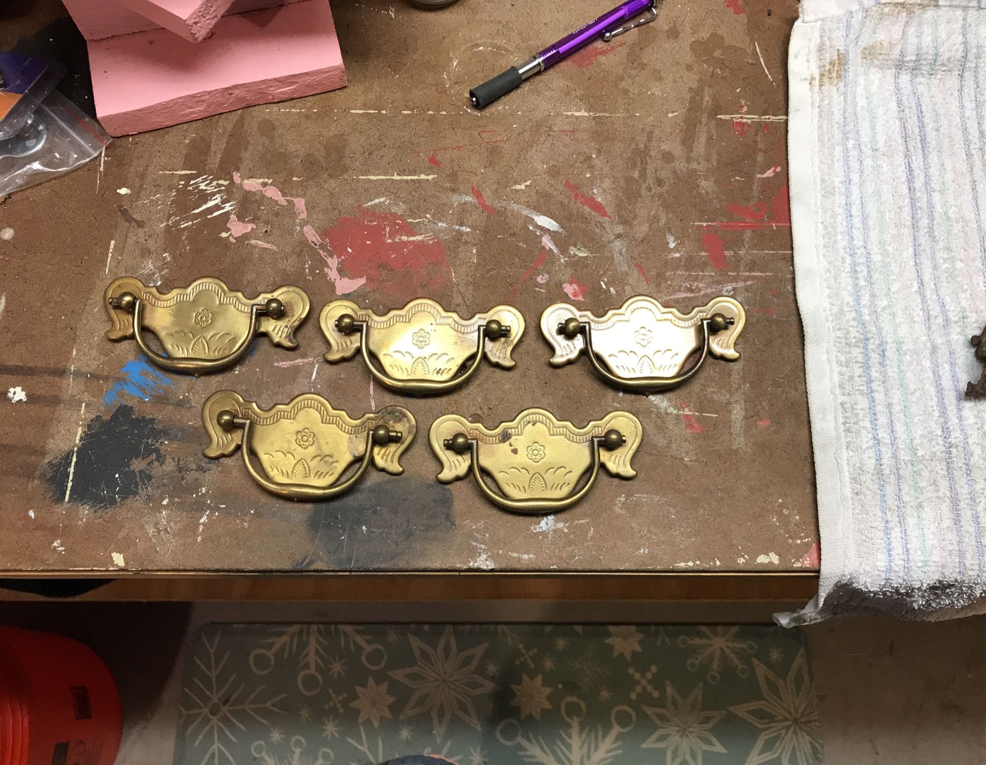 Old Brass Drawer Pulls