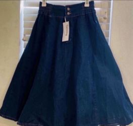 Dark Wash Denim Skirt Midi - Size Small - Pickup From Northridge Area