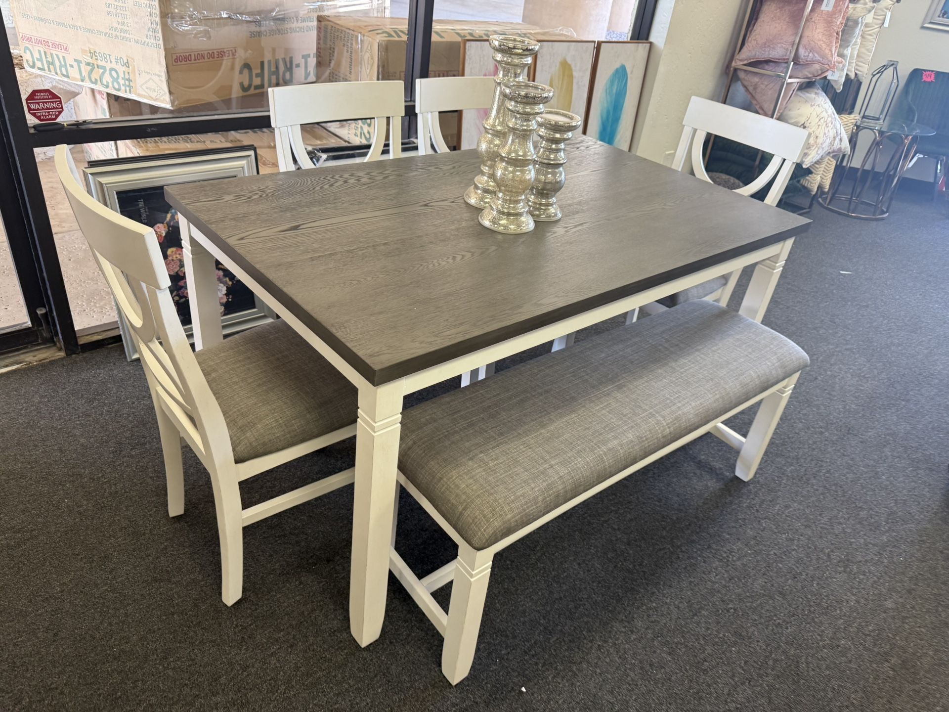 Dining Table With 4 Chairs And A Bench