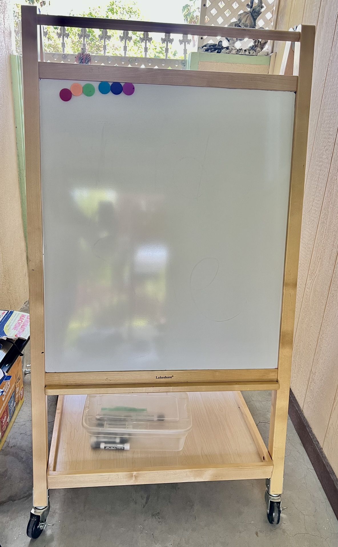 Lakeshore Mobile Whiteboard and felt board