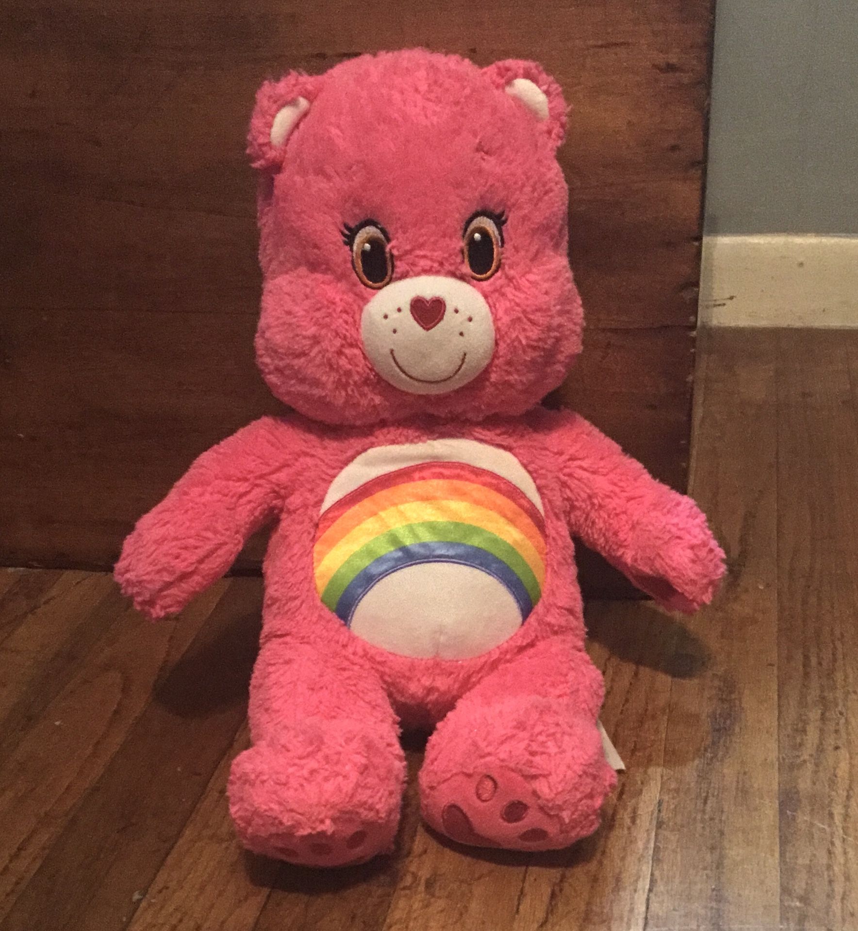 Build-A-Bear Limited Edition “Cheer” Care Bear Pink Rainbow Retired 18” Bear