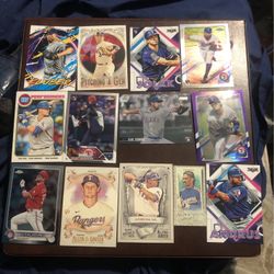 Texas Rangers Baseball Cards Ft. 3 Inserts 7 Rookies And 2 Parallels All Mint Condition!! 
