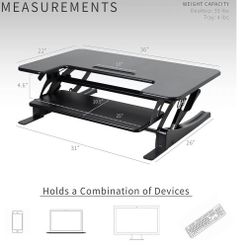 Adjustable Height Stand Up Desk Converter For Pick Up