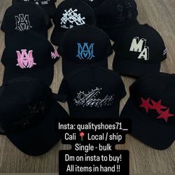 Amiri Hats Red Black Blue Pink White 