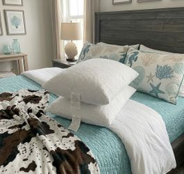 Full size pillows practically new