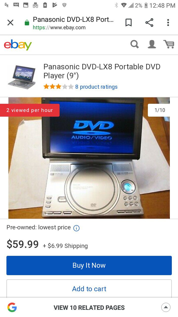 Panasonic portable dvd player
