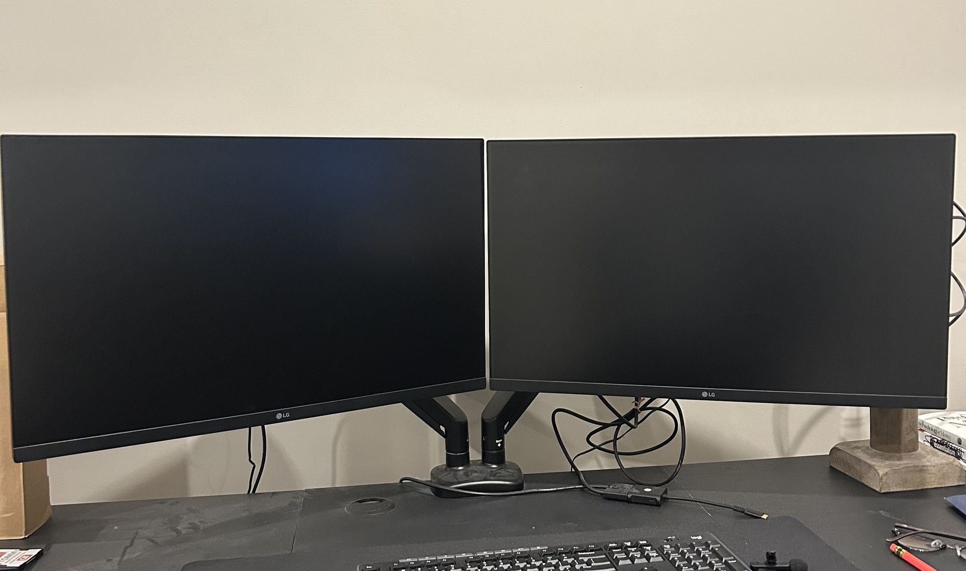 2 LG Monitors 