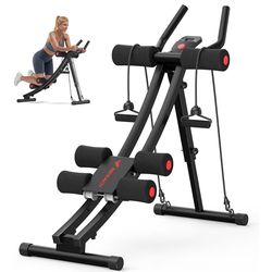 Dual Track Ab Machine, Adjustable Ab Trainer Machine