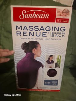Sunbeam Massaging Renue Extended Back Heat Therapy