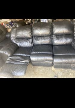 Black Leather Couches 250 OBO