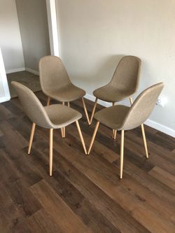 Modern Brown Dining Chair Set