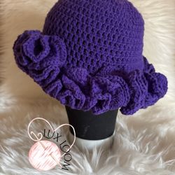 Handmade Crotchet Ruffle Hat 