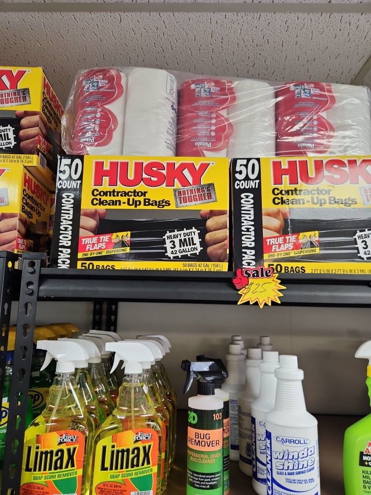 HUSKY CONTRACTOR BAGS 42 GAL 3MIL