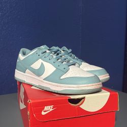nike dunk low turq/white size 9