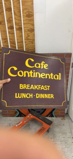 Vintage Hotel Breakfast Sign