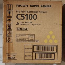 Ricoh [YELLOW] C5100 Unpackaged Pro Print Cartridges 828351 Yellow