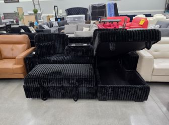 Sleeper sectional with storage chaise ‼️‼️‼️‼️
