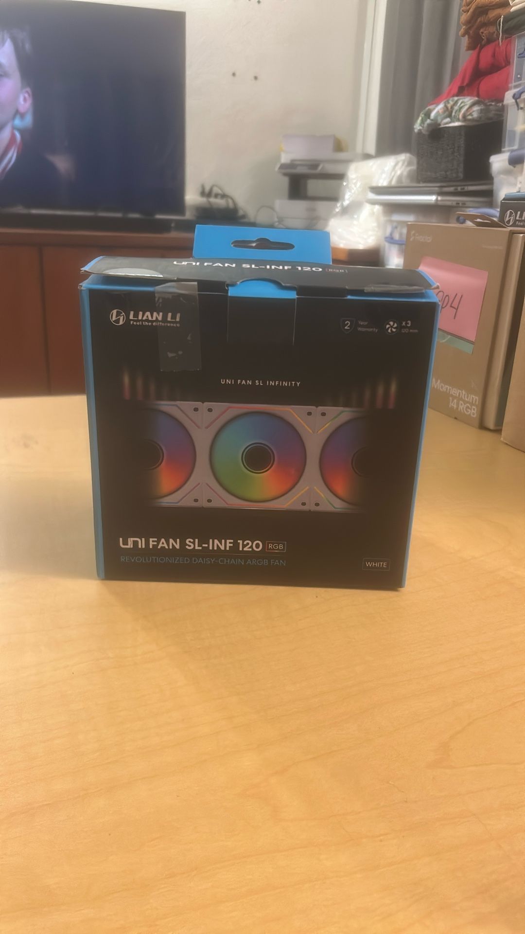🌈 Lian Li UNI FAN SL-INF 120 RGB – 3 Pack (White) – Open Box / Lightly Used