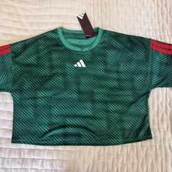 Adidas Mexico Crop Jersey NWT Girls LG 14, W Small