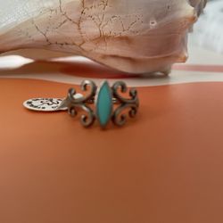 Turquoise Ring Sterling Silver 925 Size 9