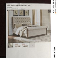 Hillcott Upholstered Bed, Temperpedic ProAdapt Luxe Mattress & MotoSleep Adjustable Base 