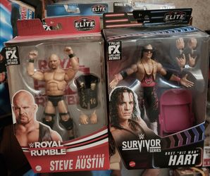Wwe Mattel stone cold steve austin and bret hart wrestling figures