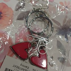 NEW paparazzi Dont Miss A Beat pink heart earrings