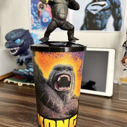 AMC Godzilla x Kong The New Empire Exclusive KONG Cup + Topper Collectible