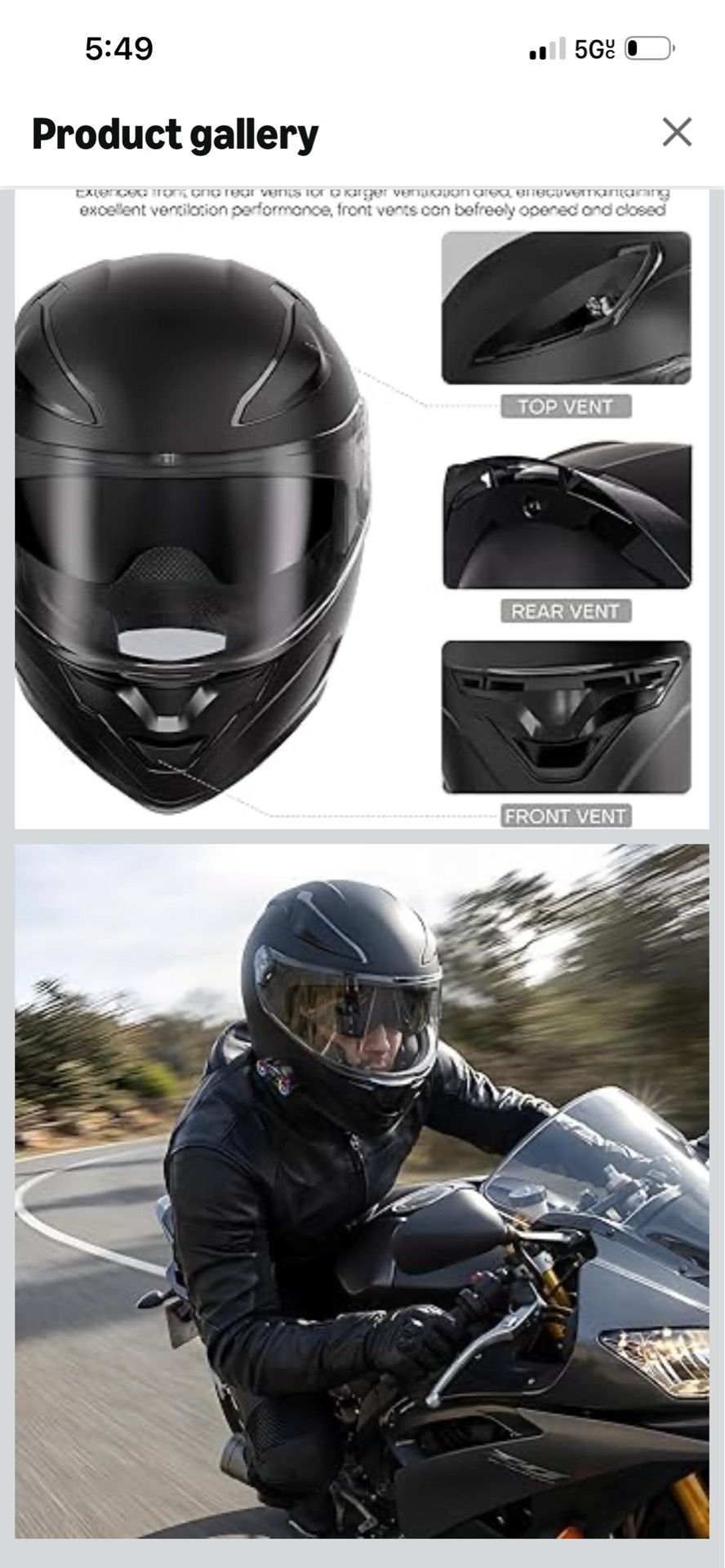 X-Large motorcycle helmet