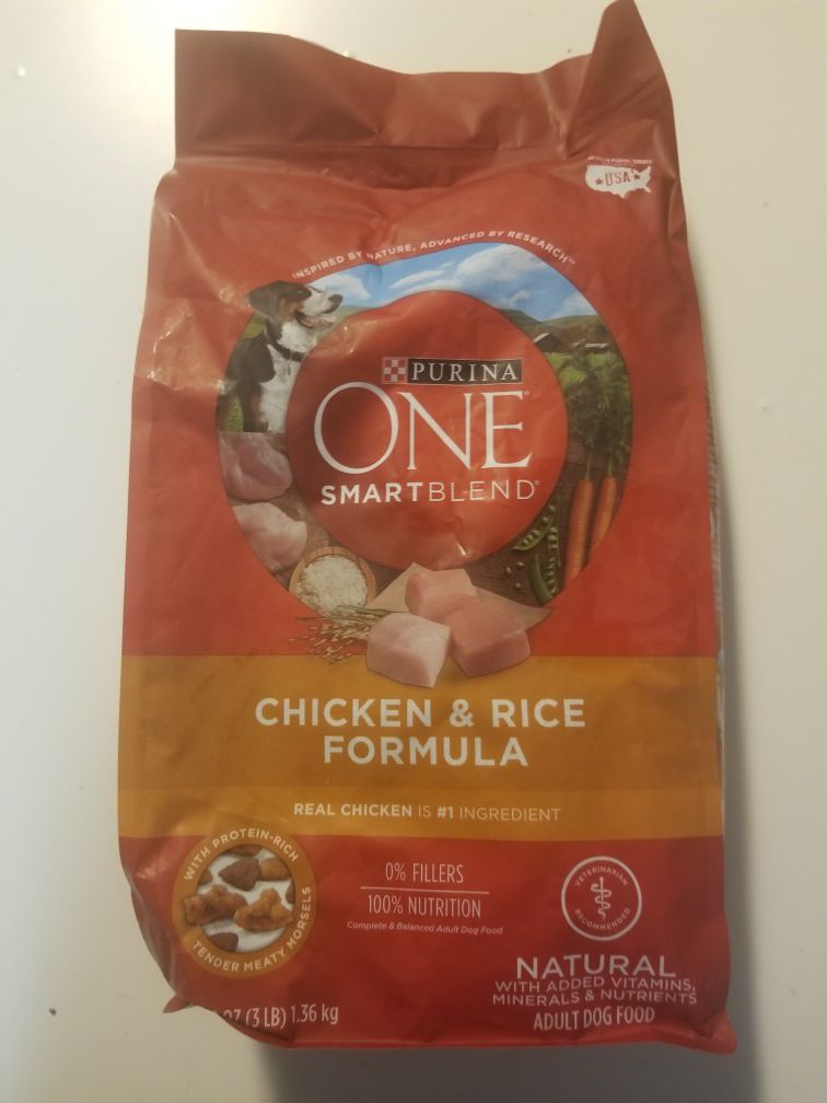 Purina One Smart Blend 3 Pounds Chicken Rice Formula Dog Pet Food