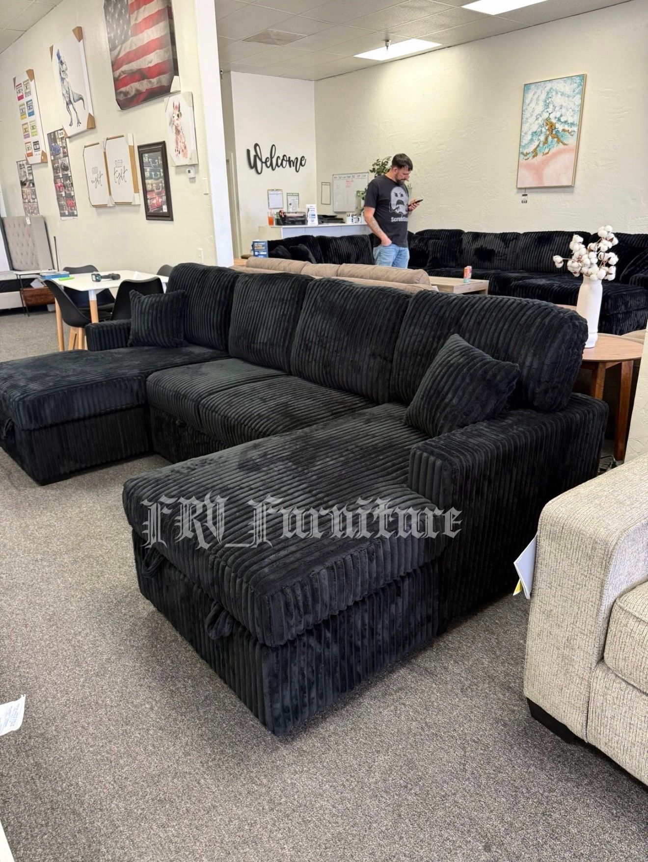 New black sectional