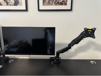 Hp monitor + adjustable dual arm