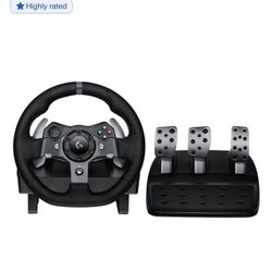 Logitech G920 driving force racing wheel with a GTPlayer gaming stand simulator wheel stand 
