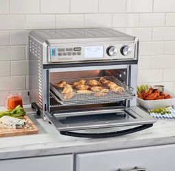 Cuisinart Air Fryer Toaster Oven with Extra-Large Capacity, 1800W Stainless Steel Oven with Digital Display, Bake, Broil, Roast & Air Fry Options, Adj