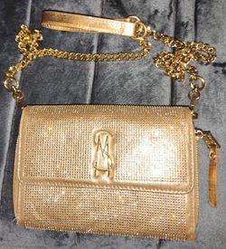 Steve Madden Gold Rhinestone Crossbody Bag